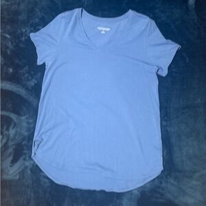 Soft Surroundings Blue Fitted Short Sleeve Tee